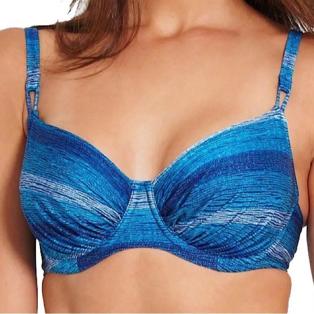 Fantasie Blue Striped Bikini Top